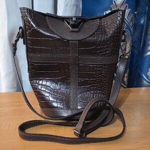 Genuine Leather Bucket Bag